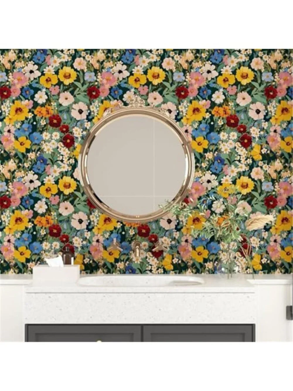 Boho Floral Peel Stick Wallpaper Self Adhesive Contact Paper Waterproof Vinyl